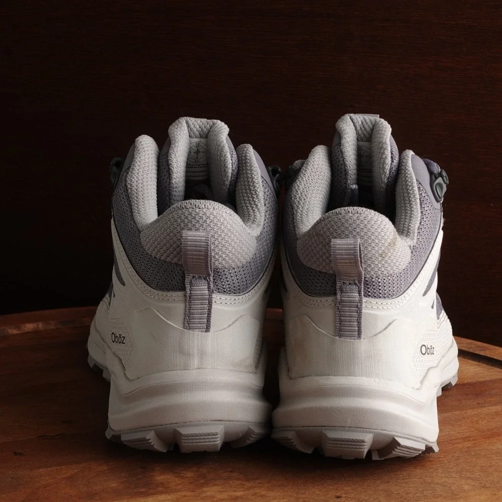Oboz Hiking Boots Womens SZ 6.5 Gray Katabatic Mid Outdoor Trail Gorpcore NWOB